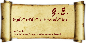 Gyárfás Erzsébet névjegykártya