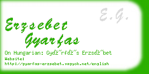 erzsebet gyarfas business card